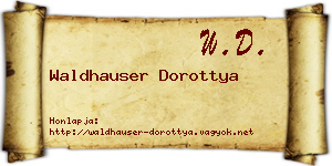 Waldhauser Dorottya névjegykártya